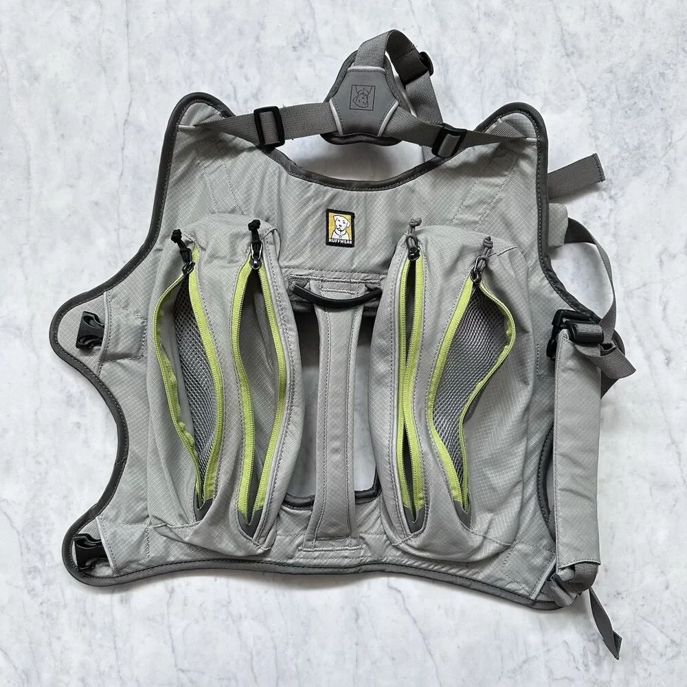 Ruffwear Singletrak Pack Dog Backpack L/XL Gray Saddle-Bag Style Pack